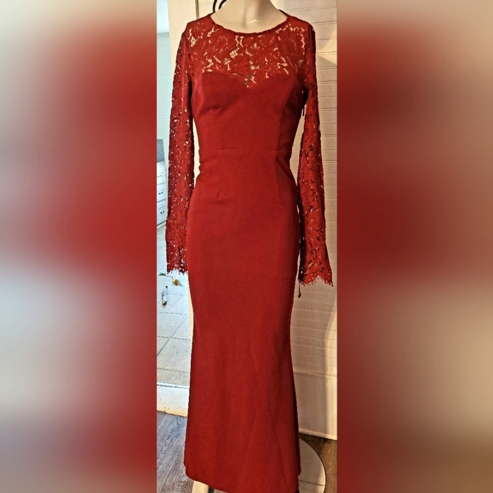 XS Lulu's maxi dress with lace